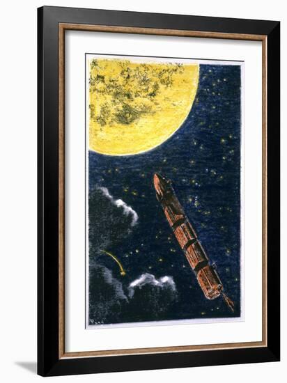 Verne: From Earth To Moon-null-Framed Giclee Print