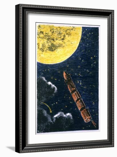 Verne: From Earth To Moon-null-Framed Giclee Print