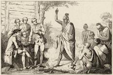 Conference Between the French and Indian Leaders Around a Ceremonial Fire-Vernier-Art Print