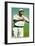Vernon, CA, Vernon Pacific Coast League, D. Brown, Baseball Card-Lantern Press-Framed Art Print