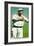 Vernon, CA, Vernon Pacific Coast League, D. Brown, Baseball Card-Lantern Press-Framed Art Print