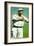 Vernon, CA, Vernon Pacific Coast League, D. Brown, Baseball Card-Lantern Press-Framed Art Print