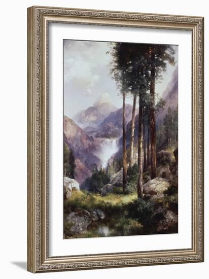 Vernon Falls, Yosemite Valley-Thomas Moran-Framed Giclee Print