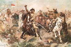 Painting of Andrew Jackson and his troops at the Battle of New Orleans.-Vernon Lewis Gallery-Art Print