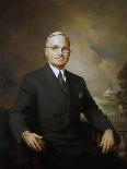 Vintage American History painting of President Harry Truman.-Vernon Lewis Gallery-Art Print