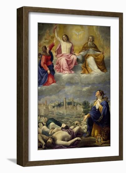 Verona Begging the Holy Trinity for the Cessation of the Plague, 1630-Antonio Joli-Framed Giclee Print