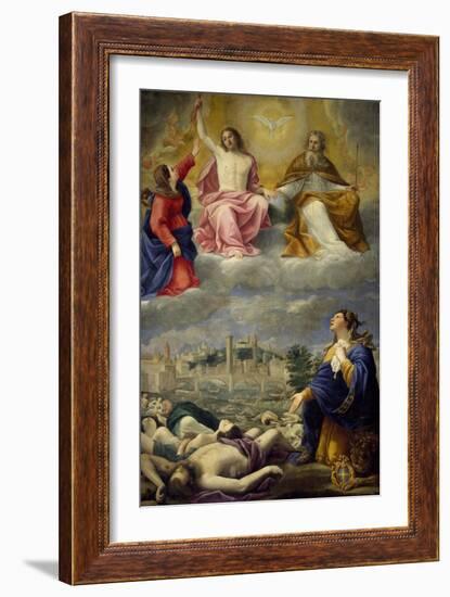 Verona Begging the Holy Trinity for the Cessation of the Plague, 1630-Antonio Joli-Framed Giclee Print