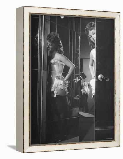 Veronica Lake Wearing Corset-Peter Stackpole-Framed Premier Image Canvas