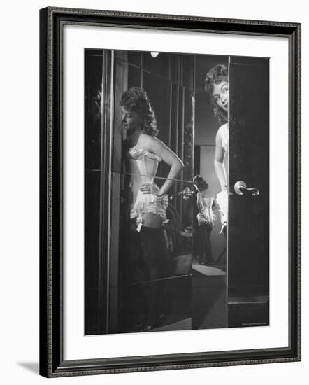 Veronica Lake Wearing Corset-Peter Stackpole-Framed Premium Photographic Print