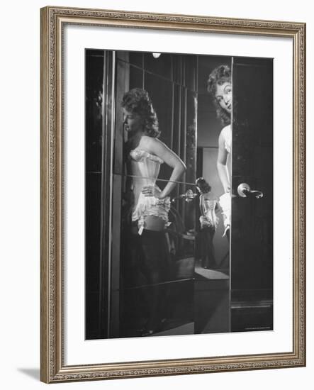 Veronica Lake Wearing Corset-Peter Stackpole-Framed Premium Photographic Print