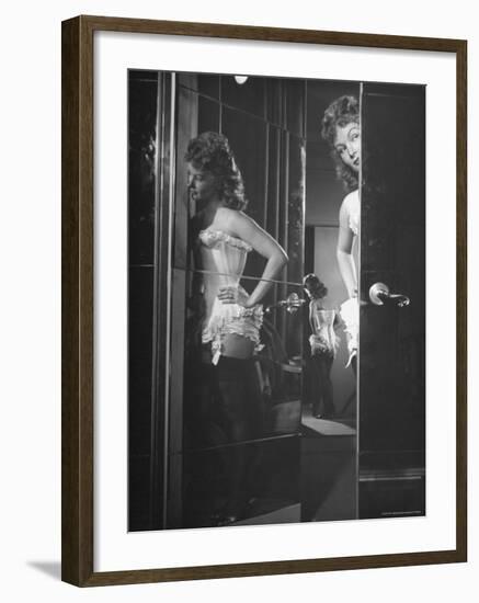 Veronica Lake Wearing Corset-Peter Stackpole-Framed Premium Photographic Print