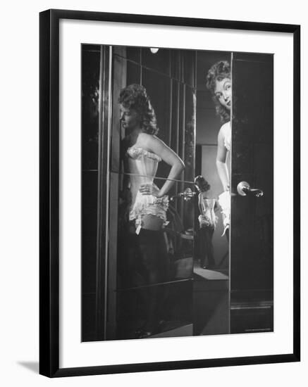 Veronica Lake Wearing Corset-Peter Stackpole-Framed Premium Photographic Print