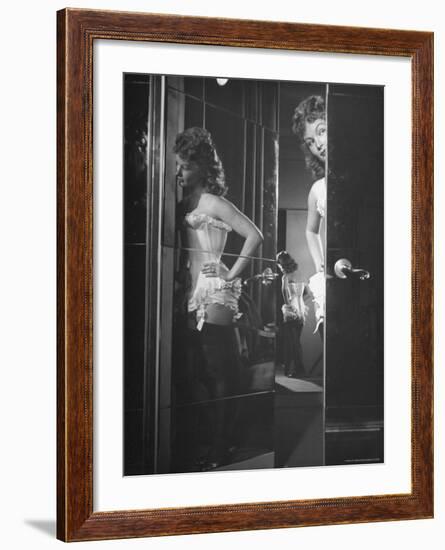 Veronica Lake Wearing Corset-Peter Stackpole-Framed Premium Photographic Print