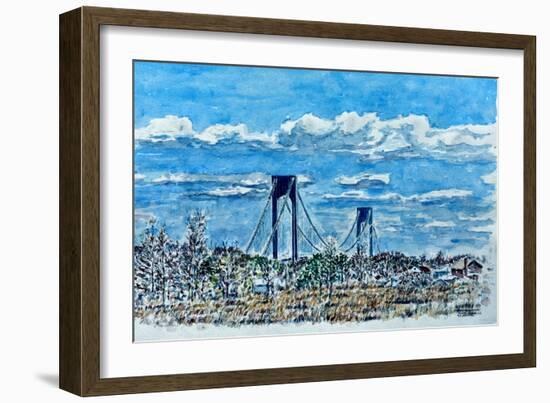 Verrazano Bridge, Staten Island-Anthony Butera-Framed Giclee Print