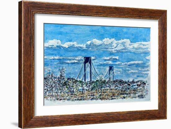 Verrazano Bridge, Staten Island-Anthony Butera-Framed Giclee Print