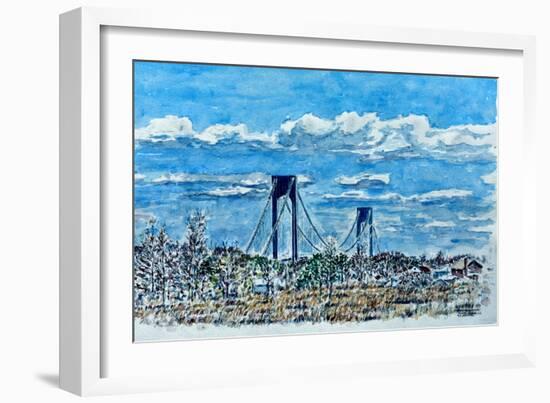 Verrazano Bridge, Staten Island-Anthony Butera-Framed Giclee Print