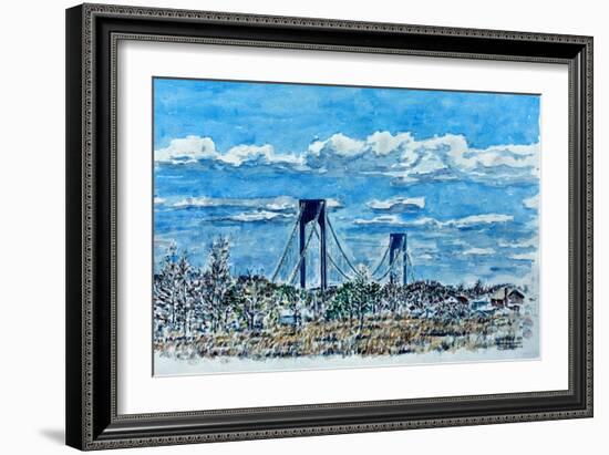 Verrazano Bridge, Staten Island-Anthony Butera-Framed Giclee Print