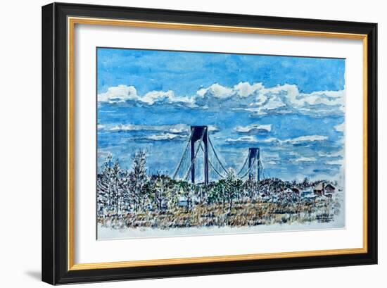 Verrazano Bridge, Staten Island-Anthony Butera-Framed Giclee Print