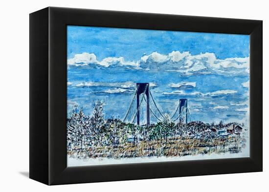 Verrazano Bridge, Staten Island-Anthony Butera-Framed Premier Image Canvas