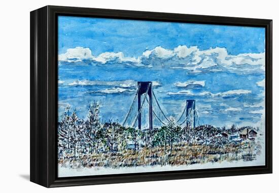 Verrazano Bridge, Staten Island-Anthony Butera-Framed Premier Image Canvas