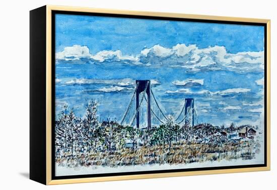 Verrazano Bridge, Staten Island-Anthony Butera-Framed Premier Image Canvas