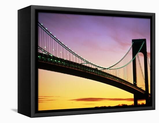 Verrazano Narrows Bridge at Dusk-Alan Schein-Framed Premier Image Canvas