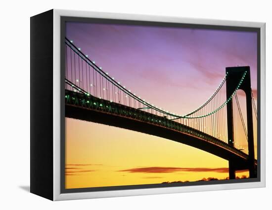 Verrazano Narrows Bridge at Dusk-Alan Schein-Framed Premier Image Canvas