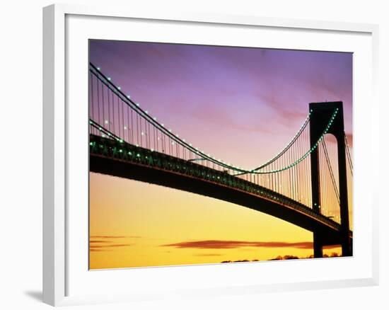 Verrazano Narrows Bridge at Dusk-Alan Schein-Framed Photographic Print