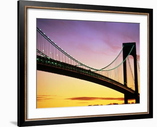 Verrazano Narrows Bridge at Dusk-Alan Schein-Framed Photographic Print