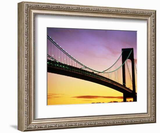 Verrazano Narrows Bridge at Dusk-Alan Schein-Framed Photographic Print