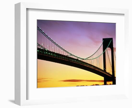 Verrazano Narrows Bridge at Dusk-Alan Schein-Framed Photographic Print