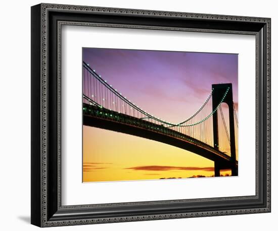 Verrazano Narrows Bridge at Dusk-Alan Schein-Framed Photographic Print