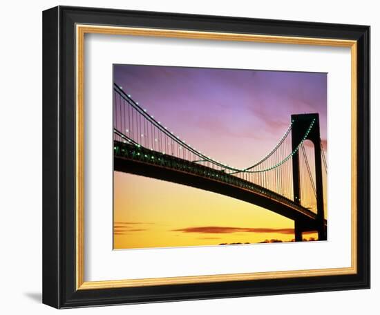 Verrazano Narrows Bridge at Dusk-Alan Schein-Framed Photographic Print