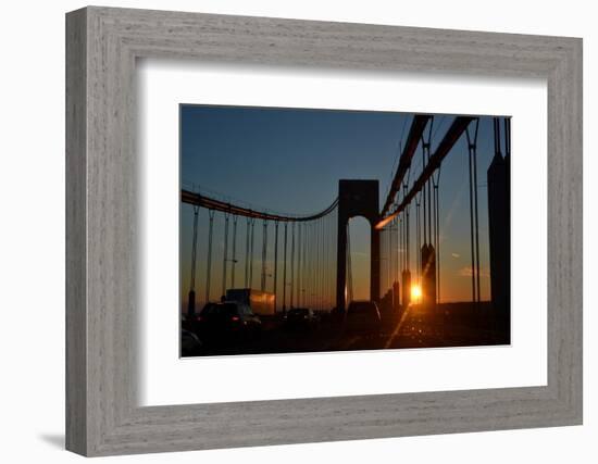 Verrazano Narrows Bridge, Sunset, 2017 (Photograph)-Anthony Butera-Framed Photographic Print