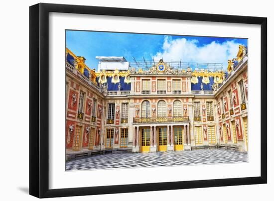 Versailles France - September 21 Main Entrance of Versailles, France on September 21, 2013. Palace-Brian K-Framed Photographic Print