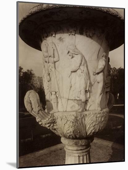 Versailles, Vase par Cornu, 1904-Eugene Atget-Mounted Photographic Print