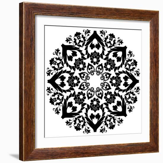 Versions of Ottoman Decorative Arts, Abstract Flowers-antsvgdal-Framed Art Print