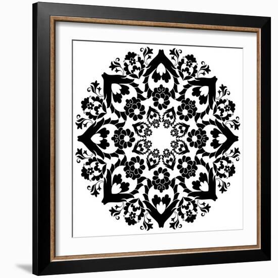 Versions of Ottoman Decorative Arts, Abstract Flowers-antsvgdal-Framed Art Print