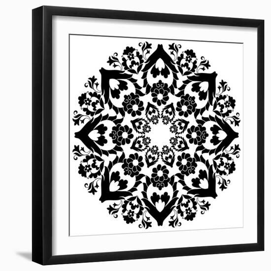 Versions of Ottoman Decorative Arts, Abstract Flowers-antsvgdal-Framed Art Print