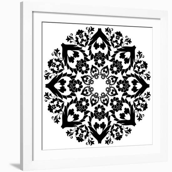 Versions of Ottoman Decorative Arts, Abstract Flowers-antsvgdal-Framed Art Print