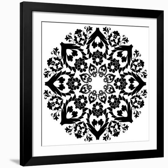 Versions of Ottoman Decorative Arts, Abstract Flowers-antsvgdal-Framed Art Print