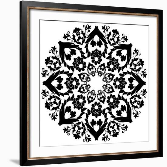 Versions of Ottoman Decorative Arts, Abstract Flowers-antsvgdal-Framed Art Print