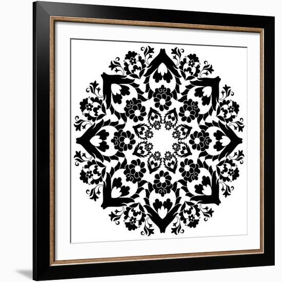 Versions of Ottoman Decorative Arts, Abstract Flowers-antsvgdal-Framed Art Print