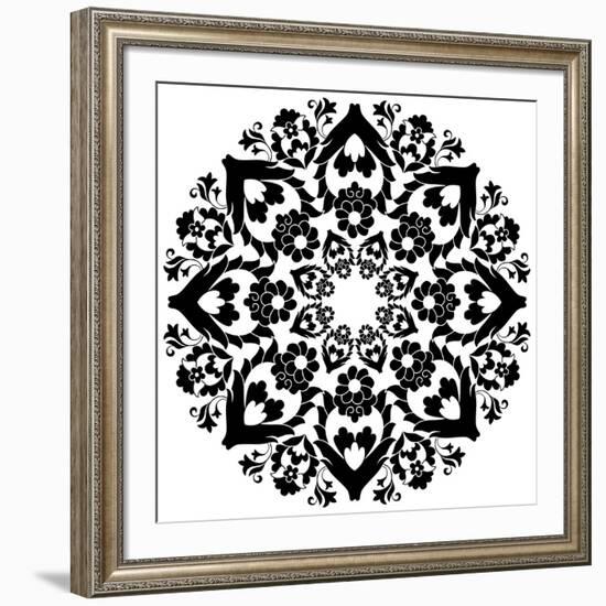 Versions of Ottoman Decorative Arts, Abstract Flowers-antsvgdal-Framed Art Print