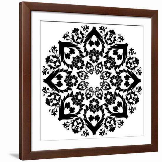 Versions of Ottoman Decorative Arts, Abstract Flowers-antsvgdal-Framed Art Print