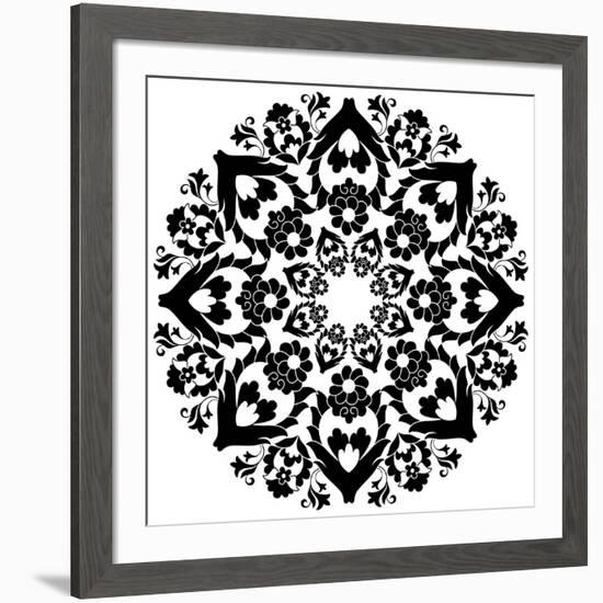 Versions of Ottoman Decorative Arts, Abstract Flowers-antsvgdal-Framed Art Print