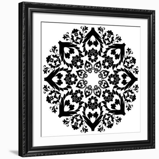 Versions of Ottoman Decorative Arts, Abstract Flowers-antsvgdal-Framed Art Print