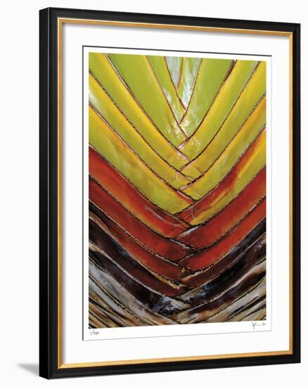 Vertical Color Palm-John Gynell-Framed Giclee Print