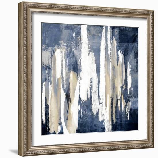 Vertical Expressions Blue, 2024-David Moore-Framed Art Print