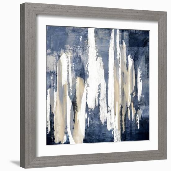 Vertical Expressions Blue, 2024-David Moore-Framed Art Print